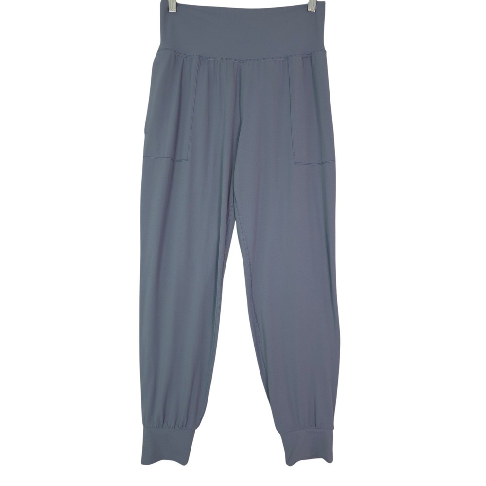 Athleta Salutation Jogger Women M Blue Nylon Spandex High Rise Pockets Comfort